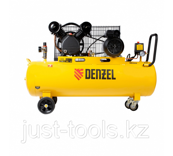 Воздушный компрессор с ременным приводом DENZEL BCV2300/100 2.3 кВт, 100 литров, 440 л/мин - фото 1 - id-p98855987