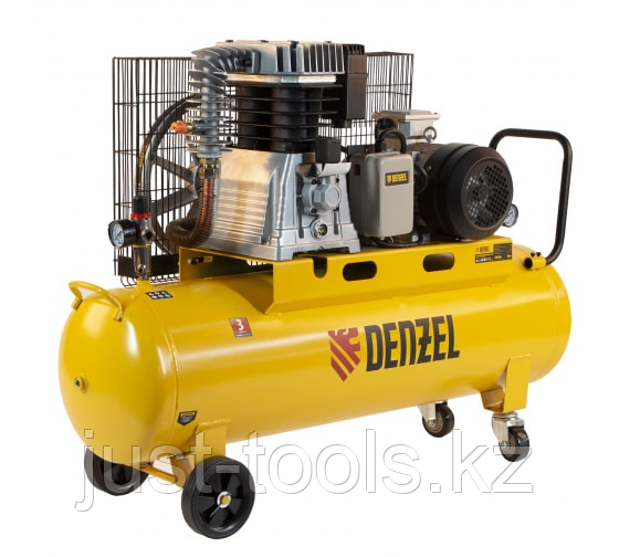 Воздушный компрессор Denzel BCI4000-T/100 ременной привод, 4,0 кВт, 100 литров, 690 л/мин - фото 1 - id-p98857281