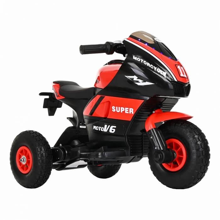 PITUSO Электромотоцикл 5188, 6V/4Ah*2, возд.колеса, 85*37*43см, Red-black / Красно-черный