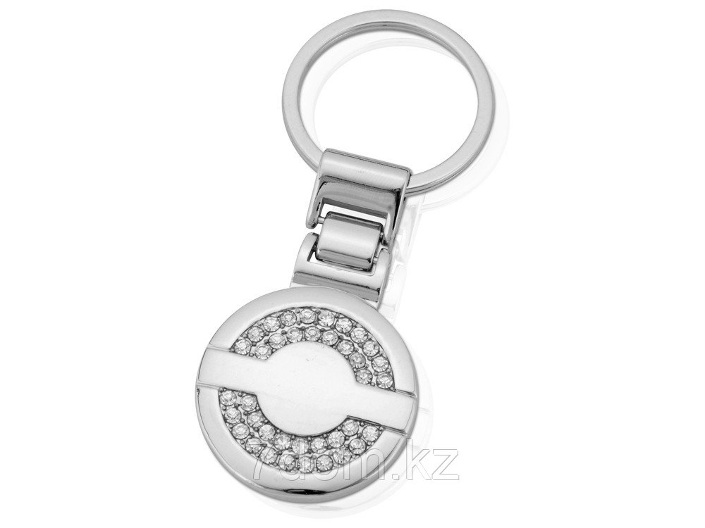 Брелок со стразами, серебристый, фото 1