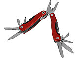 Подарочный набор Scout с многофункциональным ножом и фонариком, красный, фото 3