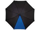 Зонт-трость Lucy 23 полуавтомат, черный/синий, фото 2