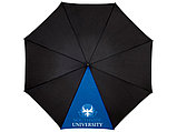Зонт-трость Lucy 23 полуавтомат, черный/синий, фото 3