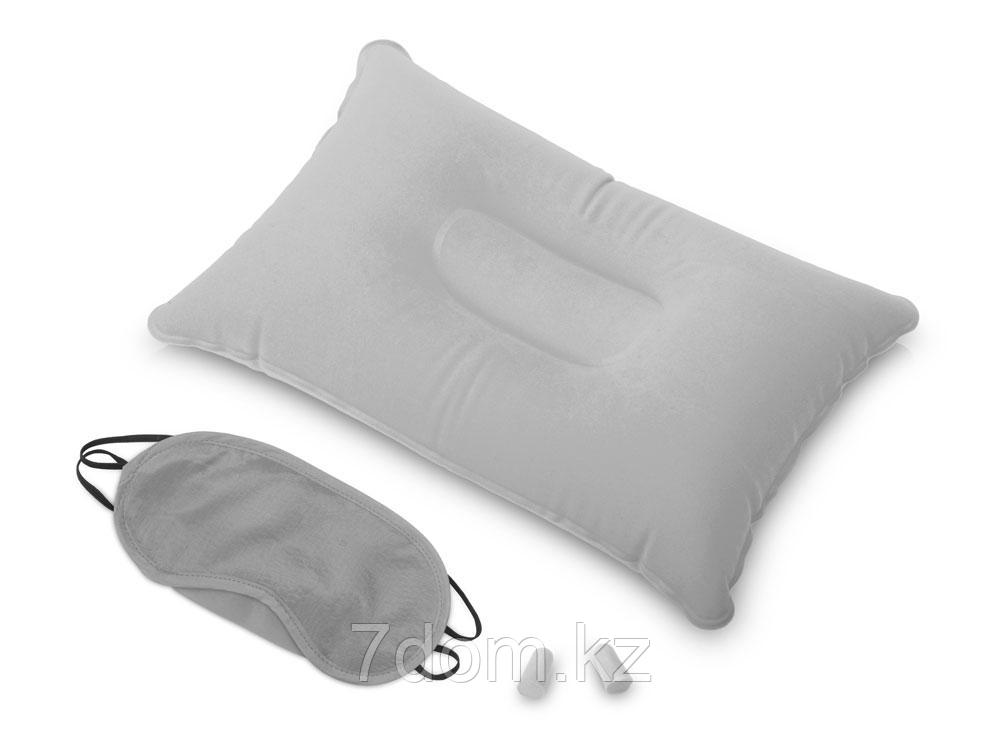 Набор для путешествия с прямоугольной подушкой Cloud, серый, фото 1