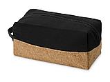 Несессер Corky хлопковый с пробковой вставкой, черный, фото 3