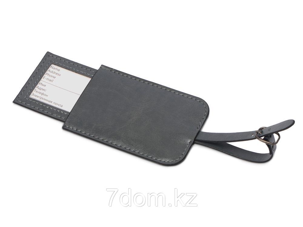Багажная бирка из PU Fabrizio, серый, фото 1