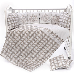 Комплект белья для детской кроватки Десятое королевство 4 предмета капучино