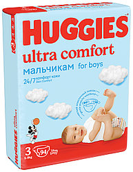 Подгузники Huggies Ultra Comfort Размер 3 Упаковка GIGA для мальчиков 94шт