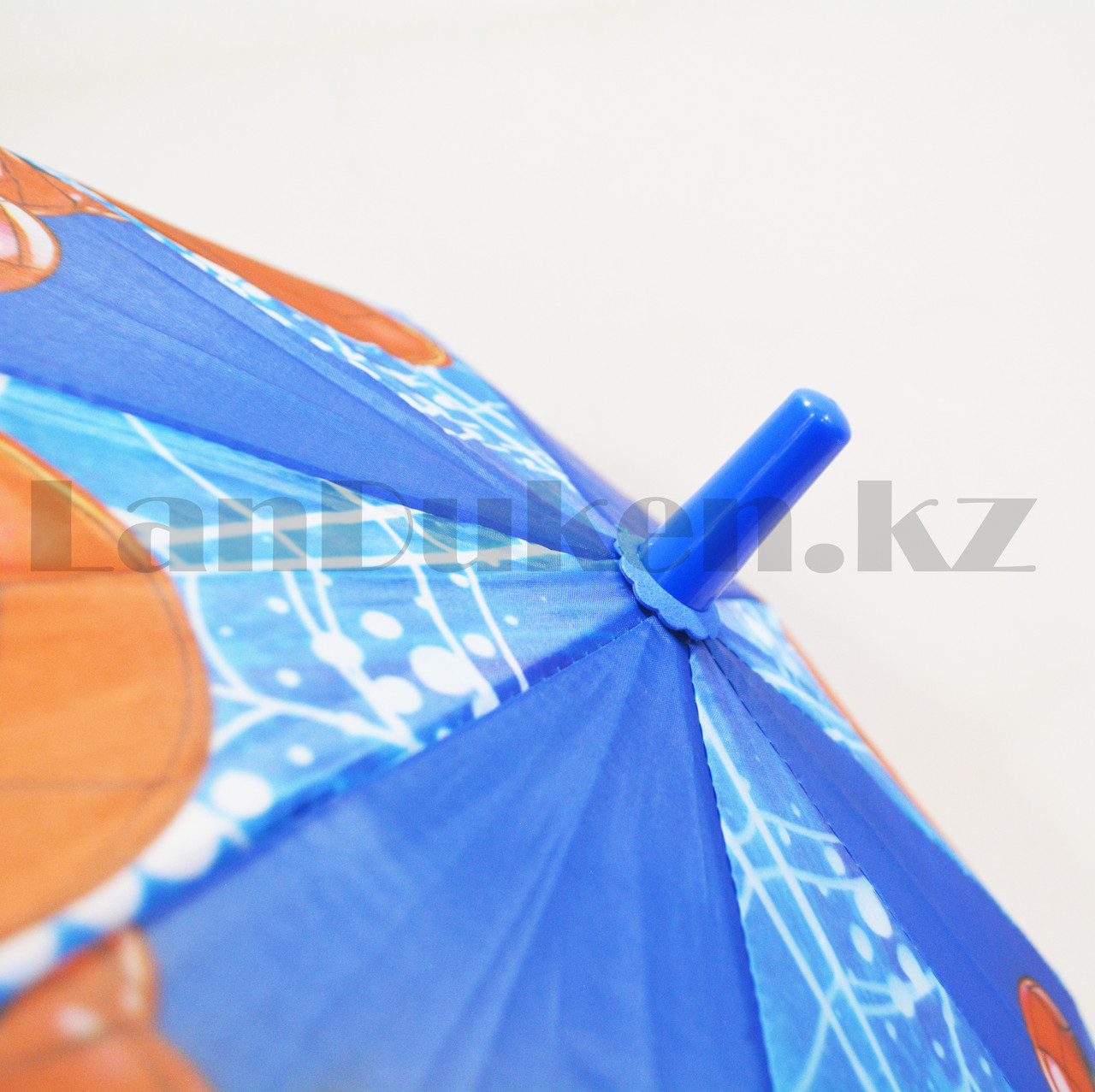 Зонт детский Человек паук трость 68 сантиметров синий 01 - фото 4 - id-p98702692