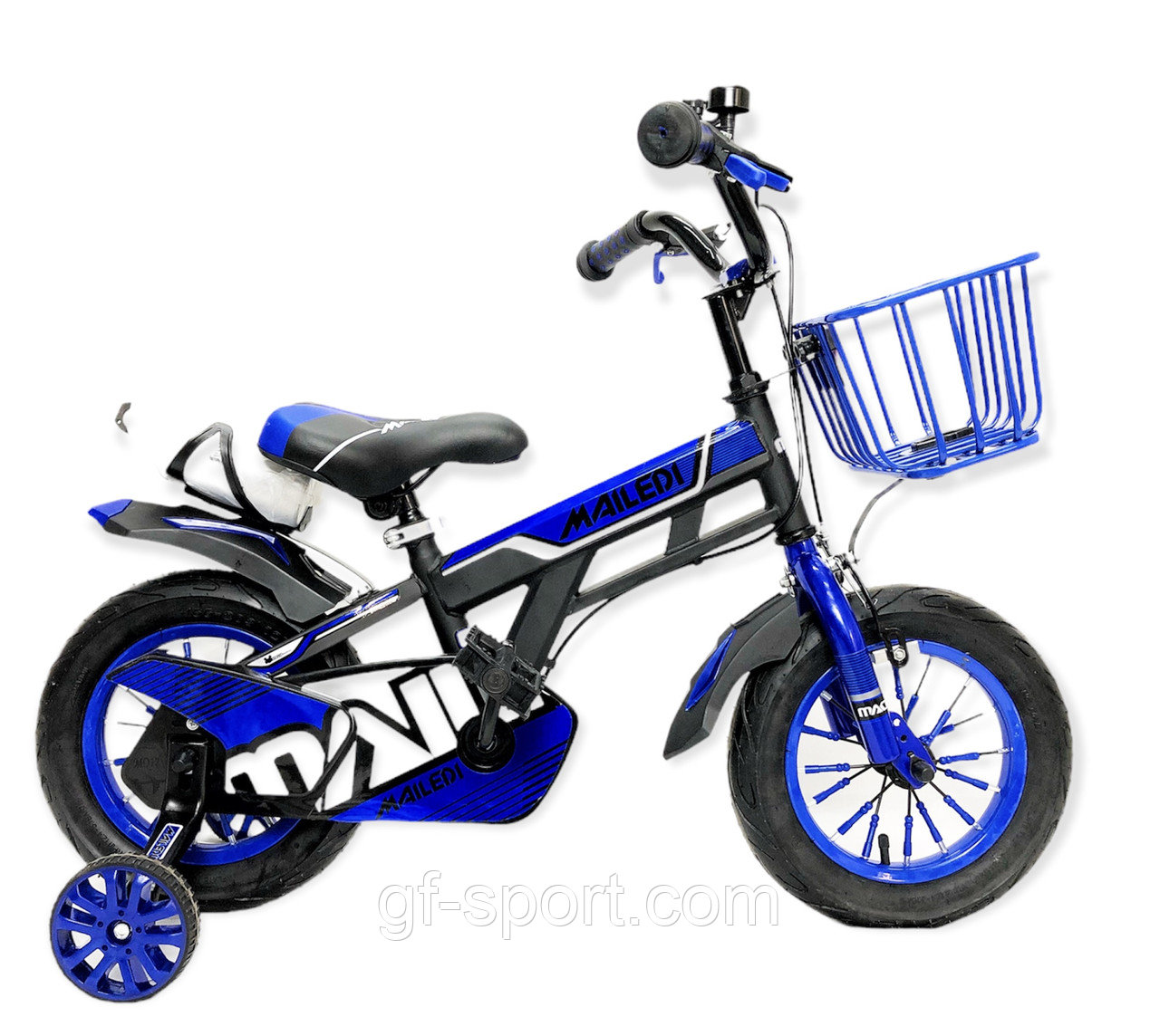 Велосипед Mailedi синий оригинал детский с холостым ходом 12 размер (506-12)