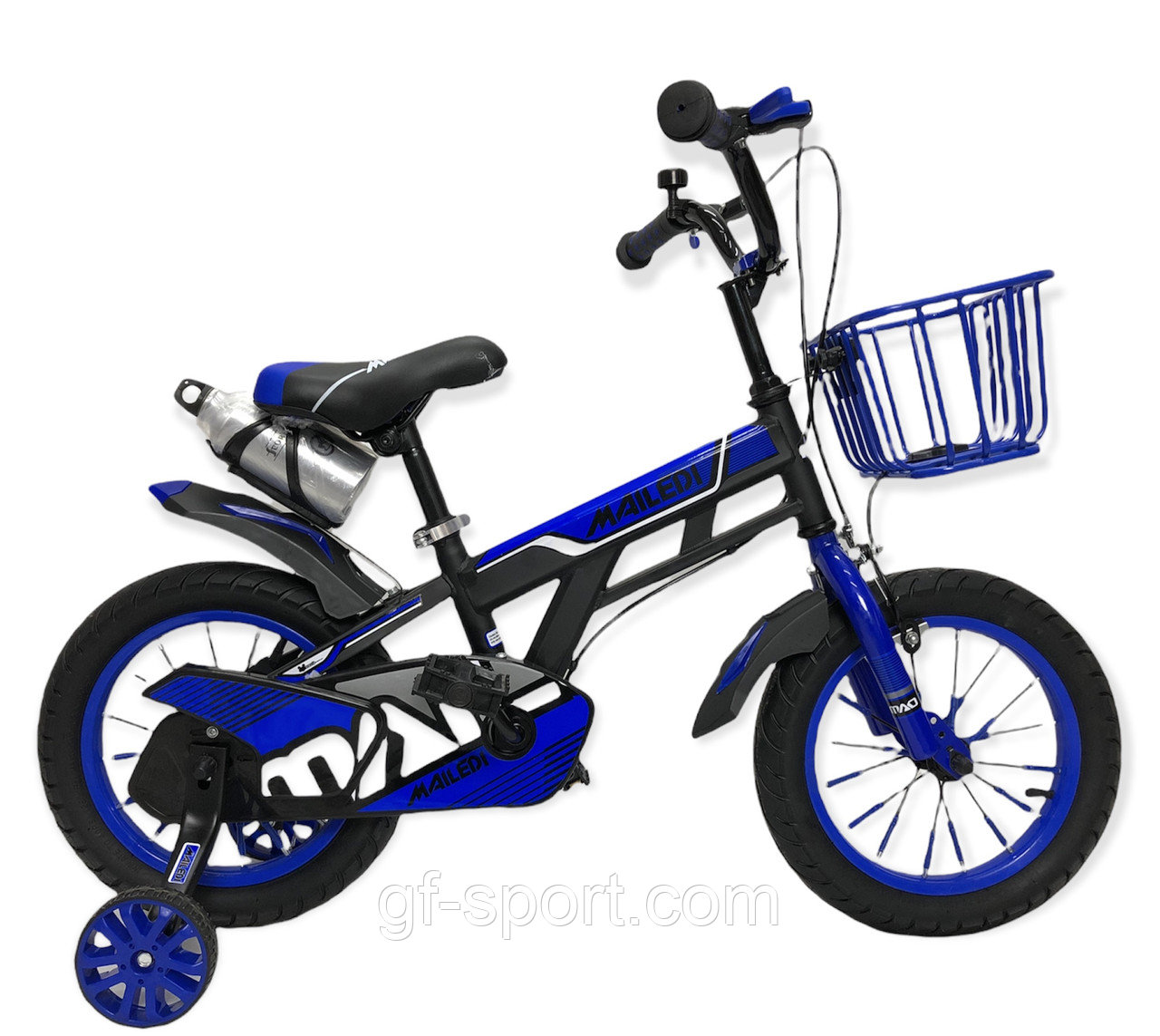 Велосипед Mailedi синий оригинал детский с холостым ходом 14 размер (506-14)