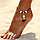 Браслет на ногу с жемчугом и бусинами Fashion Jewelry черный, фото 2