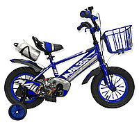 Велосипед Mailedi синий оригинал детский с холостым ходом 12 размер (507-12)