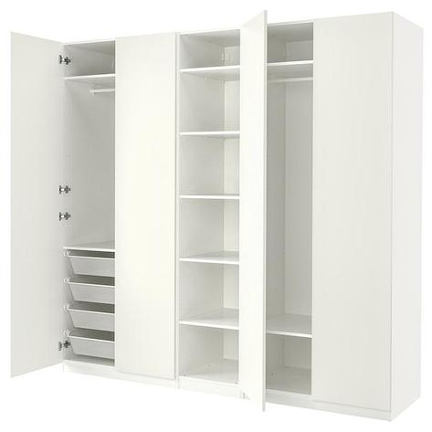 Гардероб, комбинация ПАКС / ФОРСАНД белый 250x60x236 см ИКЕА, IKEA, фото 2