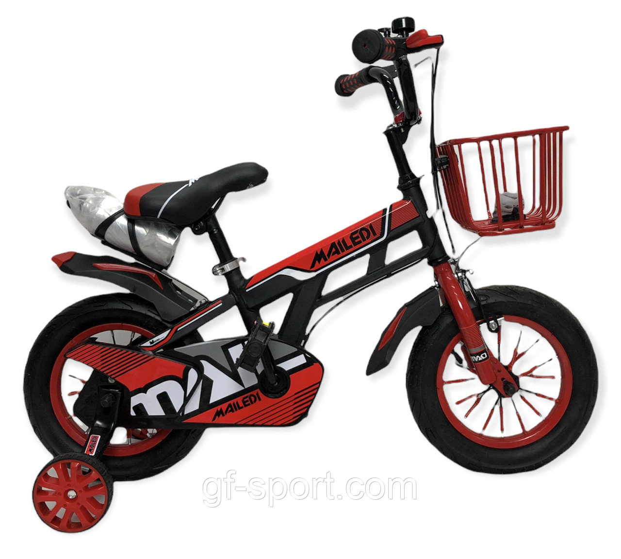 Велосипед Mailedi красный оригинал детский с холостым ходом 12 размер (506-12)