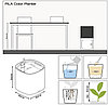 Напольные вазоны LECHUZA PILA Color Storage светло-серый матовый - 35*35*33 см, фото 6