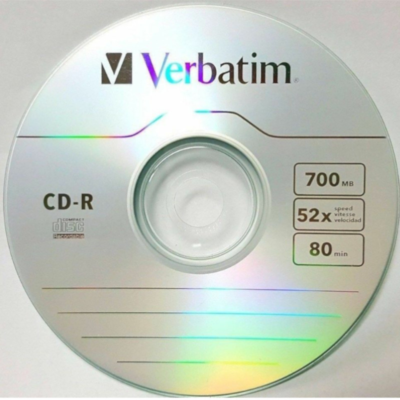 Диск Verbatim CD-R 700 Mb, 52x, 1шт