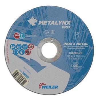 Круг отрезной D125x1,0 Inox&Metal 20A60R-BF Metalynx PRO 388229