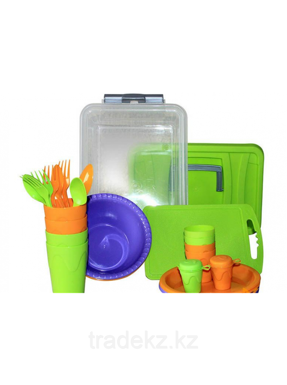 Набор посуды для пикника СЛЕДОПЫТ Weekend PF-CWS-PS01 пластик, на 4 персоны, контейнер - фото 1 - id-p98882212