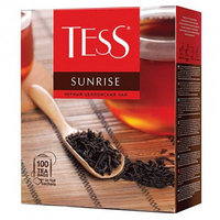 Tess Sunrise шайы, қара, 100 пакет
