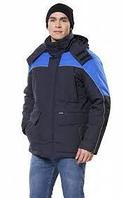 Куртка "Вега"NEW" цвет темно синий -василек-черный