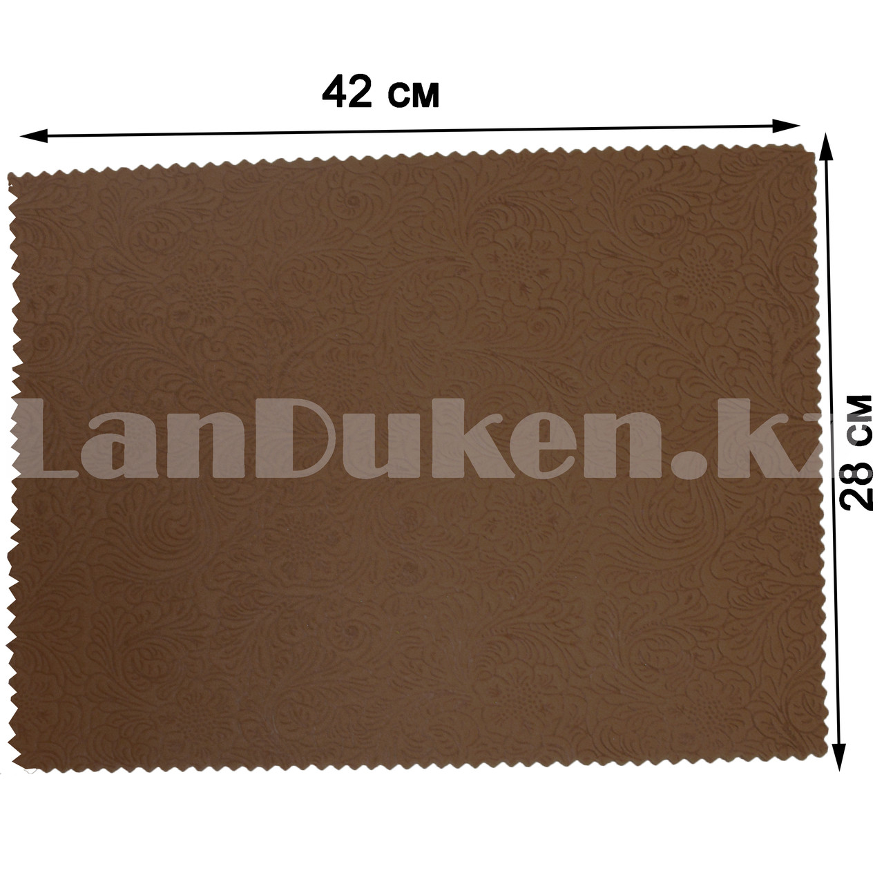 Салфетки сервировочные под тарелки набор 6 в 1 LiJie с текстурным узором коричневые - фото 5 - id-p98884058
