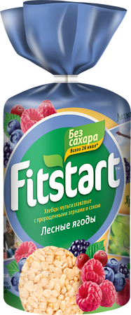 Хлебцы мультизлаковые "Fitstart"с пророщенными зернами и соком «Лесные ягоды» 100 г, фото 2