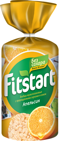 Хлебцы "Fitstart" мультизлаковые с пророщенными зернами и соком «Апельсин» 100 г