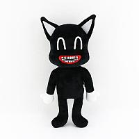 Плюшевый талисман сирена голова черная кошка