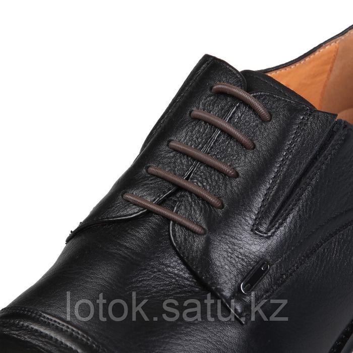 Набор шнурков для обуви, 10 шт, силиконовые, круглые, d = 3 мм, 3,5 см, цвет коричневый