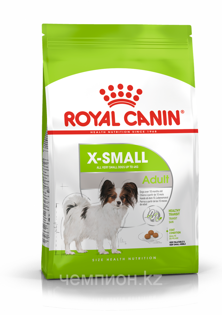ROYAL CANIN X-Small Adult, Роял Канин для взрослых собак миниатюрных пород, уп. 1,5 кг