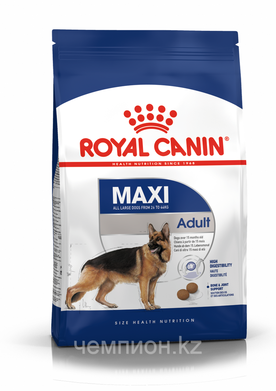 ROYAL CANIN Maxi Adult, Роял Канин корм для взрослых собак крупных пород, уп. 15 кг
