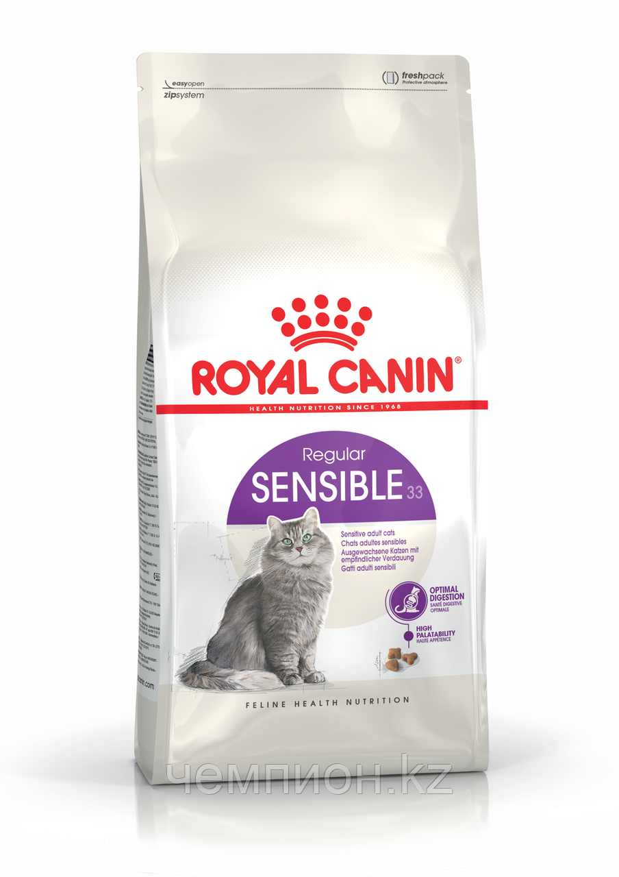 ROYAL CANIN Sensible, Роял Канин корм для кошек с чувствительной пищеварительной системой, уп. 10кг