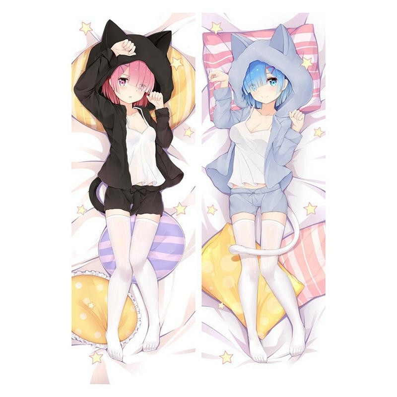 Дакимакура Рам и Рем - RE Zero (наволочка на подушку)