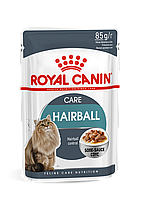 Royal Canin Hairball Care Pouch,кусочки в соусе для кошек, выведение шерсти, уп.12*85гр
