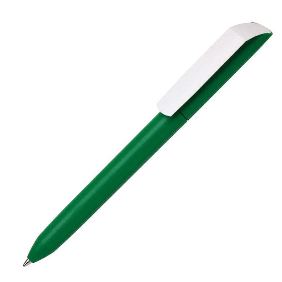 Ручка шариковая FLOW PURE с белым клипом, Зеленый, -, 29401 15