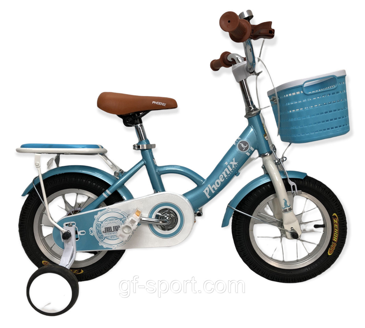 Велосипед Phoenix голубой оригинал детский с холостым ходом 12 размер (509-12)