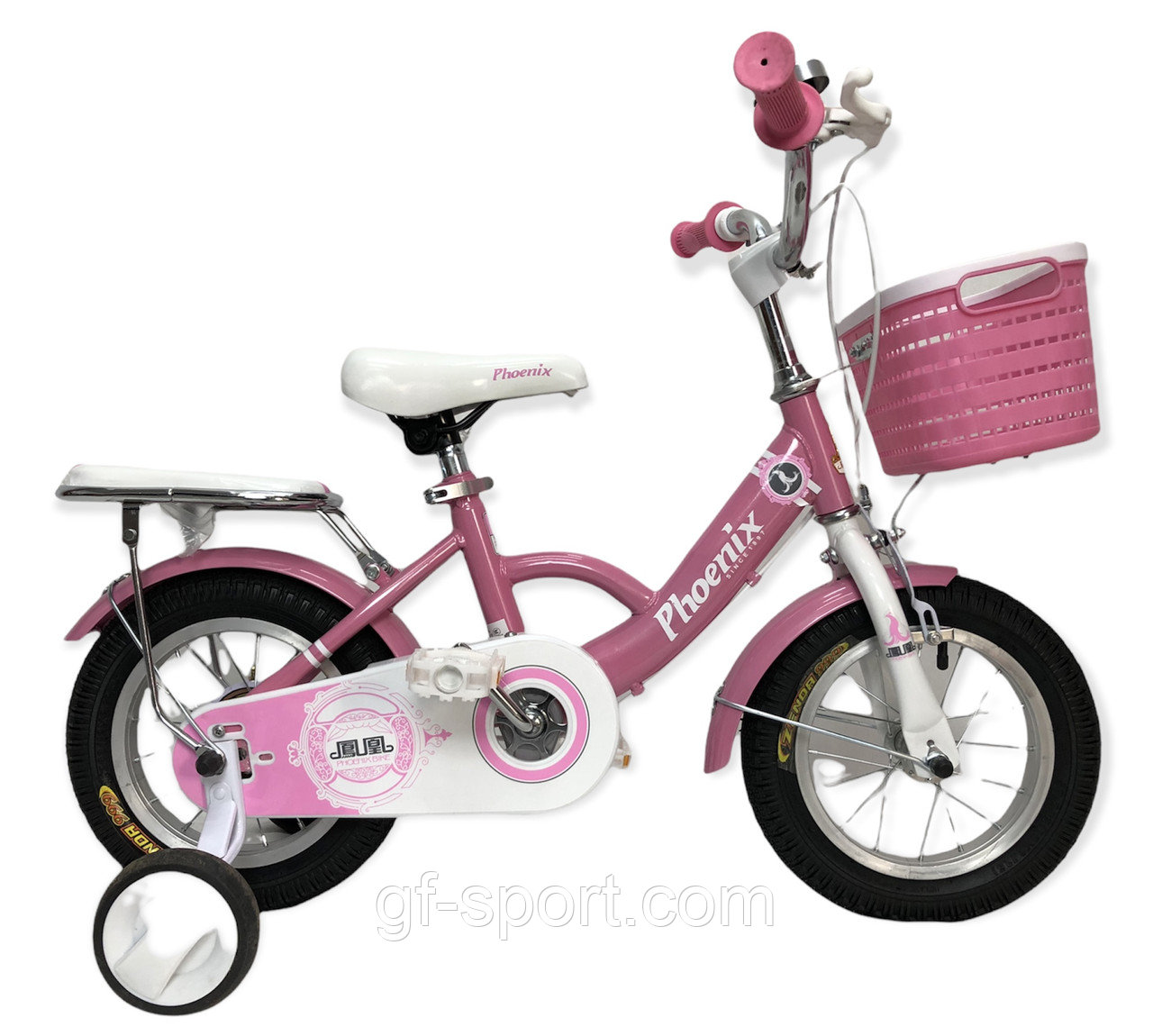 Велосипед Phoenix розовый оригинал детский с холостым ходом 12 размер (509-12)