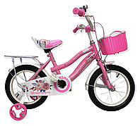Велосипед Rose Baby розовый оригинал детский с холостым ходом 14 размер (510-14)