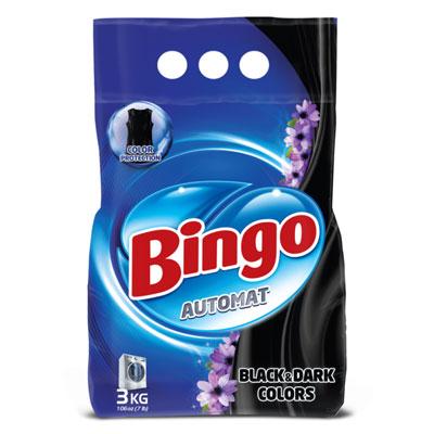 Порошок стиральный автомат BINGO BLACK&DARK COLORS 3KG