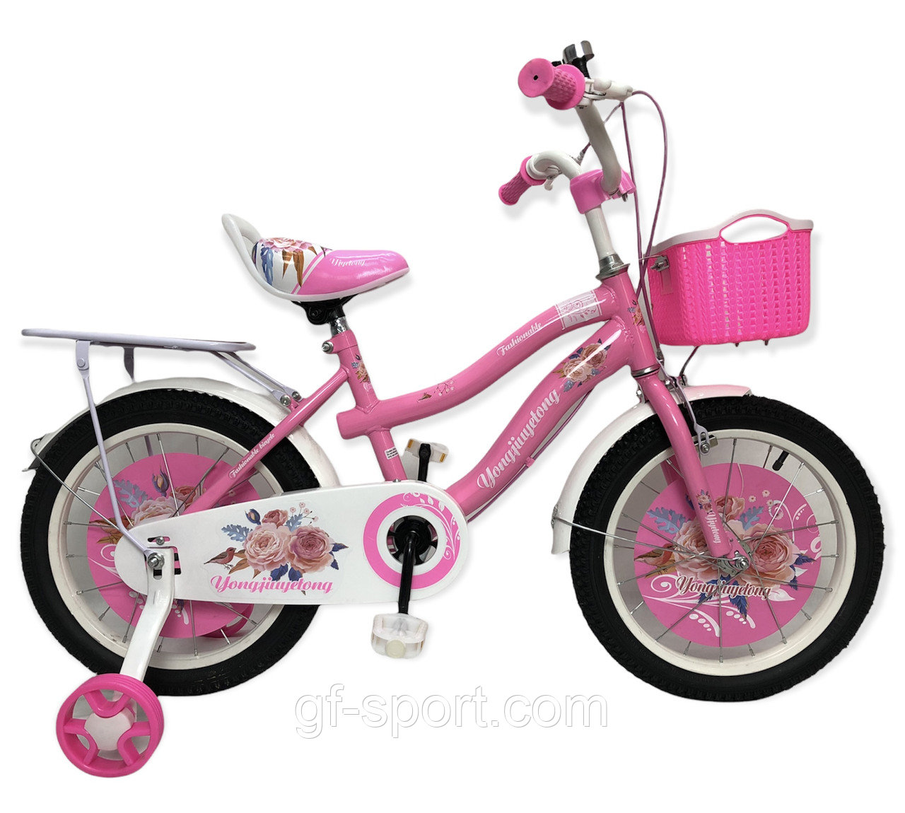 Велосипед Rose Baby розовый оригинал детский с холостым ходом 16 размер (510-16)