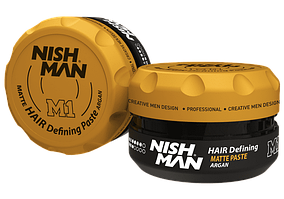 Nishman M1 Matte Hair Defining Paste Argan(Матовая паста для волос) 100 мл