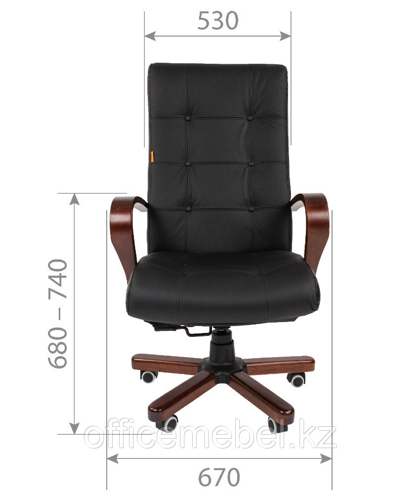 Кресло офисное CHAIRMAN 424 WD кожа натуральная - фото 5 - id-p98920101