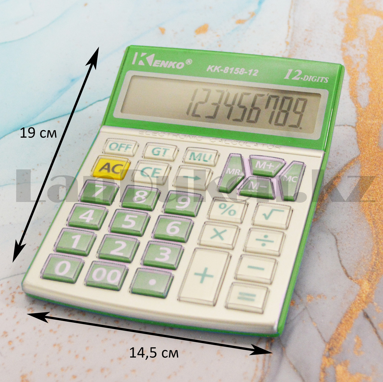 Калькулятор настольный 12-разрядный Kenko KK-8158-12 зеленый - фото 2 - id-p98920996