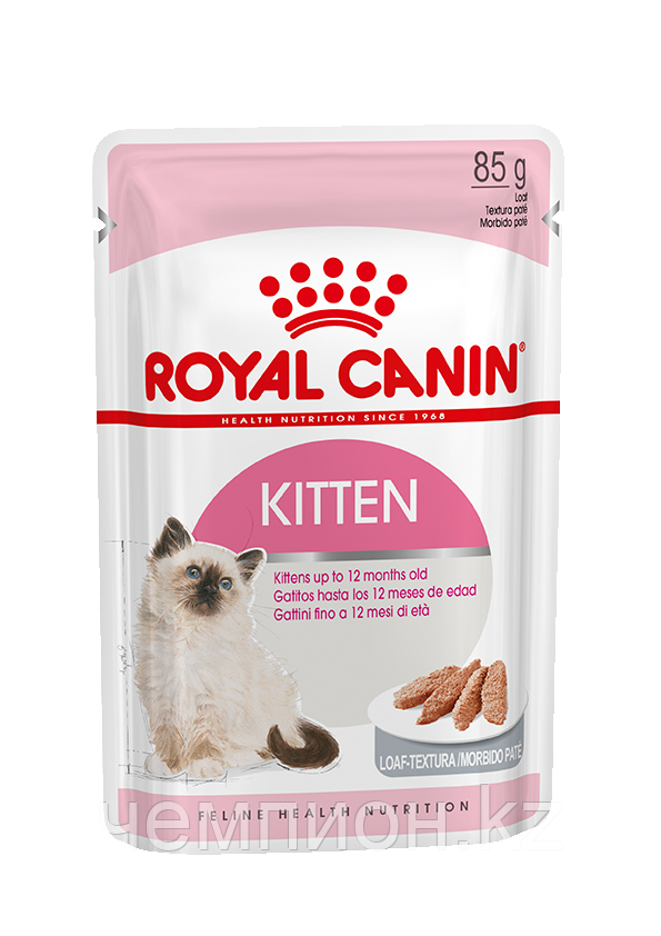 Royal Canin Kitten Instinctive, Роял Канин кусочки в нежном паштете для котят от 1.5 месяцев, уп 12шт* 85 гр