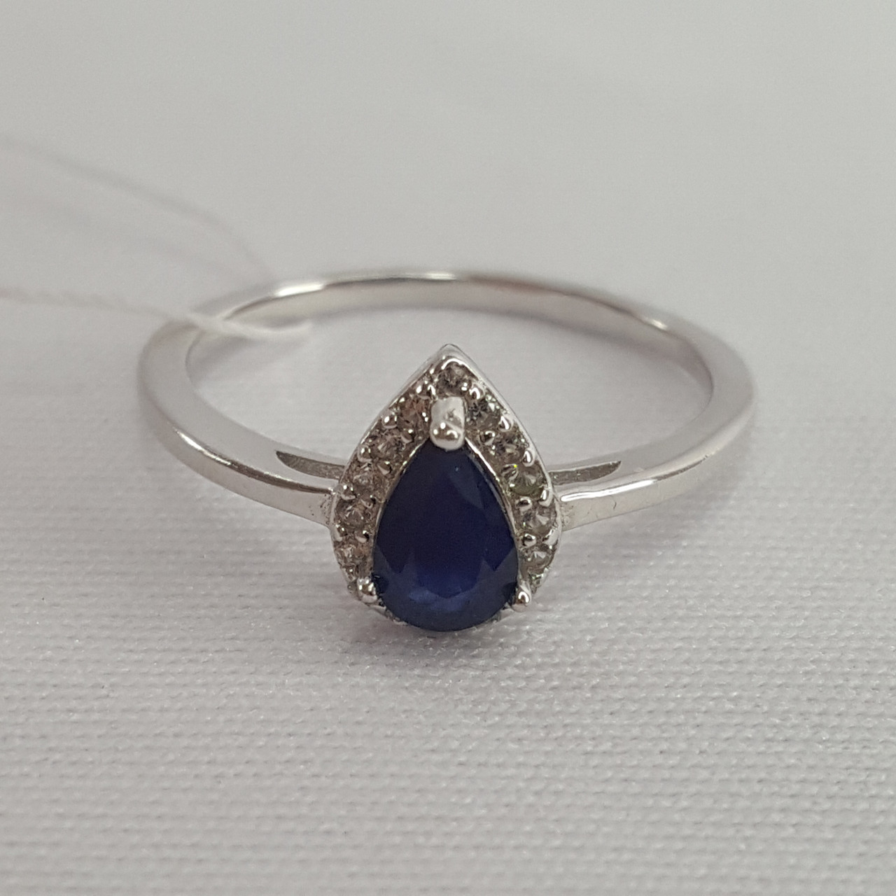 Серебряное кольцо с корундом и сапфиром Teosa R-DRGR00906-SP-T покрыто родием