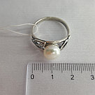 Кольцо из серебра с жемчугом культ. Красная Пресня 2339586, фото 3