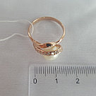 Кольцо из серебра с фианитом Красная пресня 23312693 позолота, фото 3
