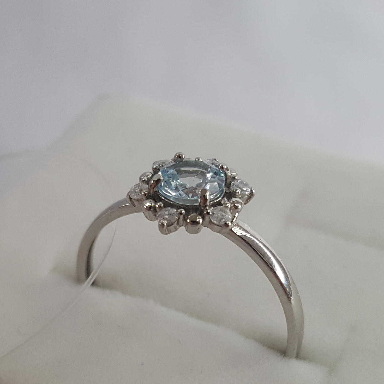 Серебряное кольцо с топазом TEOSA 10127-2720-T покрыто родием - фото 2 - id-p97717539
