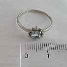 Серебряное кольцо с топазом TEOSA 10127-2720-T покрыто  родием, фото 3